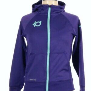 Nike Kevin Durant KD Thermal Fit Purple Full Zip Swoosh Hoodie L